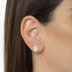 BRINCO GOTA TRABALHADA ZIRCONIA PINO INVERTIDO - comprar online
