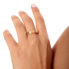 ANEL ZIRCONIA LARANJA GRATIDÃO