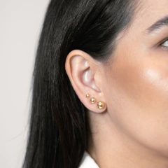 Brincos Trio Bolinhas Lisas - comprar online