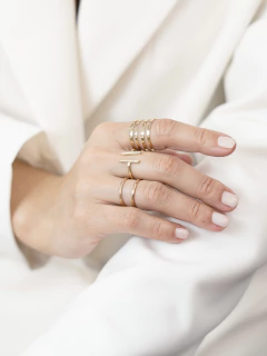 KIT 3 ANÉIS MINIMALISTAS AJUSTÁVEIS LISO - buy online