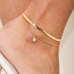 TORNOZELEIRA FITA LISA 4 MM - Adrélle Semijoias