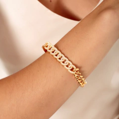PULSEIRA ELOS GRUMET E ZIRCONIA LUXO