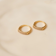 ANEL QUADRADO ZIRCONIA AUTHENTIC - comprar online