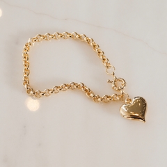 PULSEIRA ELOS PORTUGUES PINGENTE CORAÇÃO - comprar online