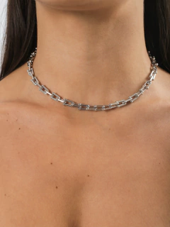 CHOKER ELOS EM U COM MINI ESFERAS - loja online