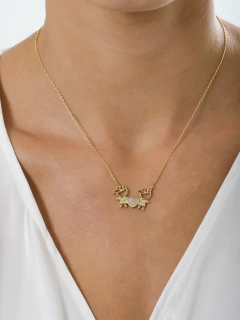 COLAR 2 MENINO COM CORAÇÃO - Adrélle Semijoias