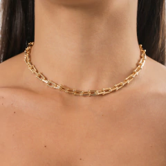 CHOKER ELOS EM U COM MINI ESFERAS - Adrélle Semijoias