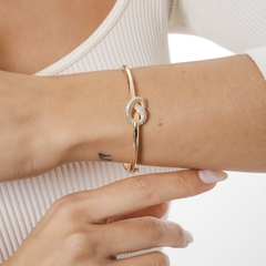 BRACELETE COM NÓ ZIRCONIA COM TRAVA