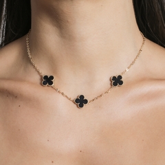 COLAR TREVOS VIRGINIA BANHO OURO 18K - tienda online
