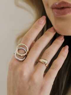 ANEL CIRCULO LISO DUPLO BICOLOR - online store