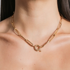 CHOKER ELOS OVAIS COM FECHO BOIA