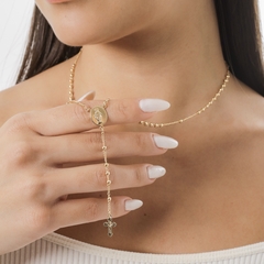 COLAR TERCO BANHADO OURO 18K