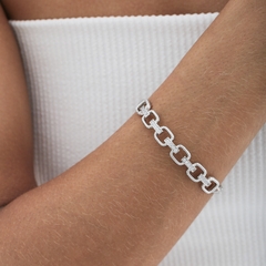 BRACELETE ELOS COM MICRO ZIRCONIA - Adrélle Semijoias