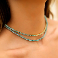 CHOKER RIVIERA CRAVAÇÃO 4 GARRAS TURMALINA - Adrélle Semijoias