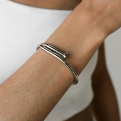 BRACELETE PREGO RODIO - Adrélle Semijoias