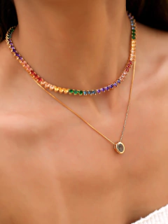 COLAR REDONDO COLOR RODIO BRANCO - online store