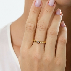 ANEL MINI CORAÇÕES SOLITARIO ZIRCONIA - loja online
