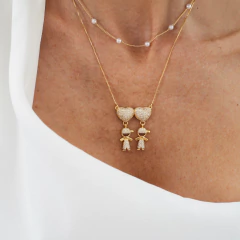 COLAR FILHOS(A) CORAÇÃO ZIRCONIA - comprar online