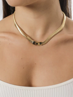 CHOKER MALHA FECHO GAVETA 8MM - loja online