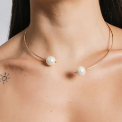 CHOKER ARO COM PÉROLA - loja online