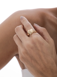 ANEL CORAÇÃO 2 EM 1 OURO 18K - comprar online