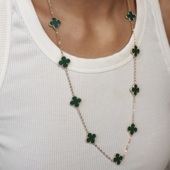 COLAR LONGO TREVOS VIRGINIA VERDE - comprar online