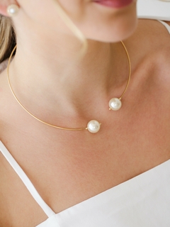 CHOKER ARO COM PÉROLA SEMIJOIA en internet