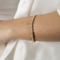 PULSEIRA 4 GARRAS CRISTAL COM DETALHES - comprar online