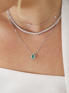 COLAR RIVIERA CRAVAÇÃO 3 GARRAS RODIO BRANCO on internet