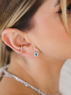 CONJUNTO GOTA MICRO ZIRCONIA RODIO BRANCO - comprar online