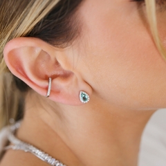 PIERCING FAKE ZIRCONIA RETANGULAR - buy online