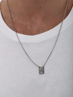 ESCAPULARIO SÃO JORGE AÇO INOX - Adrélle Semijoias