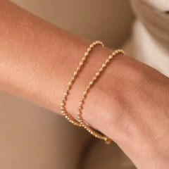 Mix pulseiras bolinha lisa e fosca
