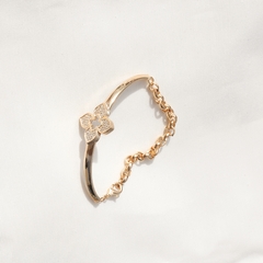 PULSEIRA RIGIDA COM ELO PORTUGUES FLOWER