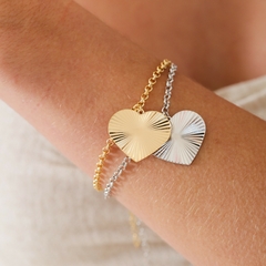PULSEIRA ELOS PORTUGUÊS COM PINGENTE CORAÇÃO - comprar online