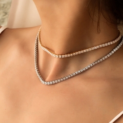 CHOKER RIVIERA QUADRADA COM BAGUETE