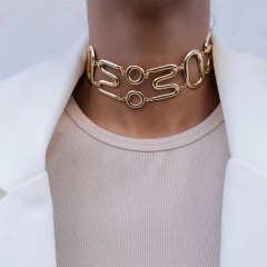 CHOKER MAXI MINIMALISTA SILVIA - Adrélle Semijoias