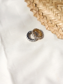 ANEL CRISTAIS LUXO RODIO BRANCO - buy online