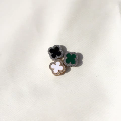 PINGENTE PASSANTE TREVO COM MICROZIRCONIAS