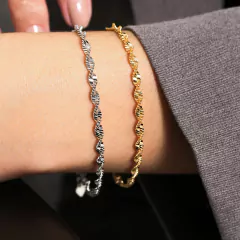 Pulseira torcida lisa