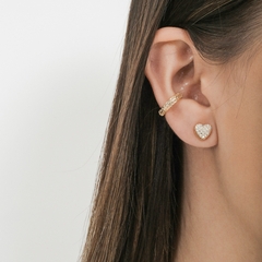 BRINCO CORAÇÃO ZIRCONIA LUXO P - Adrélle Semijoias