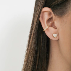 BRINCO CORAÇÃO ZIRCONIA LUXO P - Adrélle Semijoias