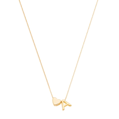 COLAR MINI LETRA LISA COM CORACAO - comprar online