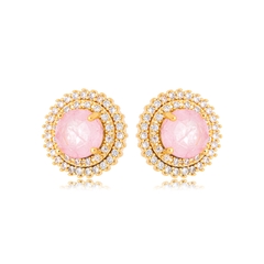 BRINCO PEDRA FUSION ROSA ZIRCONIA