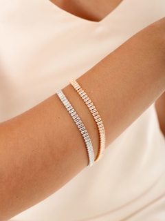 PULSEIRA RIVIERA BAGUETE CRISTAL 5,8MM - loja online