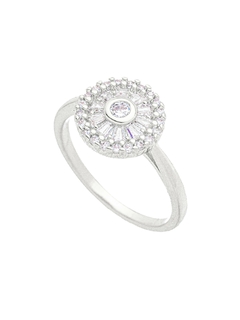 ANILLO PIZZA CRAVEJADO CON ZIRCONIAS RODIO BLANCO - tienda online