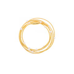 pulseira corda de violao com fecho ima ouro 18k com perolas