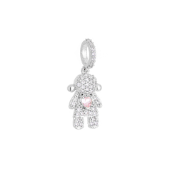 PINGENTE MENINA CRAVEJADO RODIO M - comprar online
