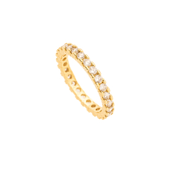Imagen de ANEL APARADOR MICRO ZIRCONIA OURO 18K
