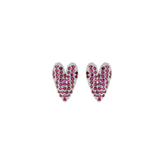 BRINCO CORAÇÃO ESTICADINHO ZIRCONIA RUBI - tienda online